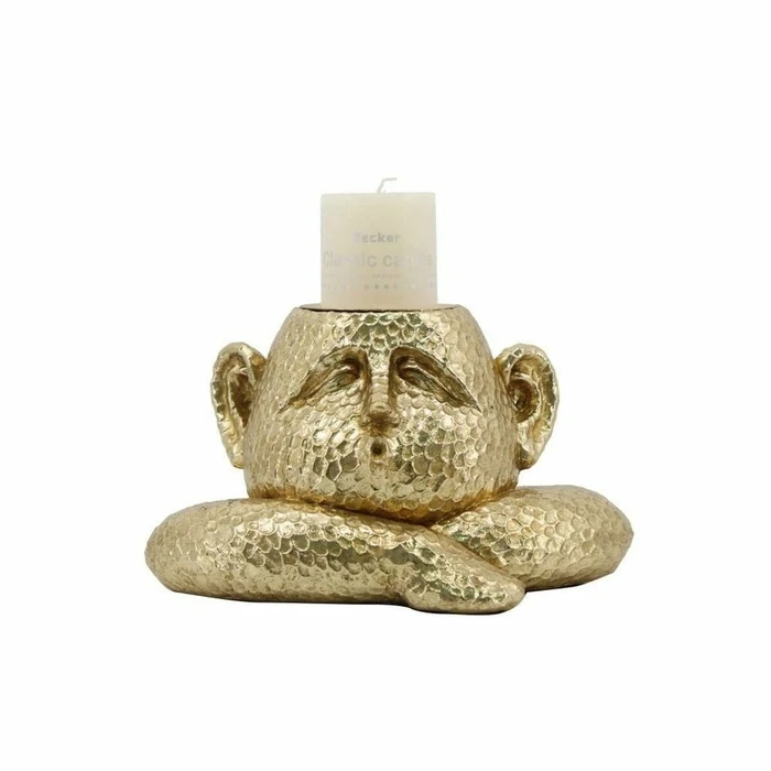 Candle Holder DKD Home Decor Gold Resin