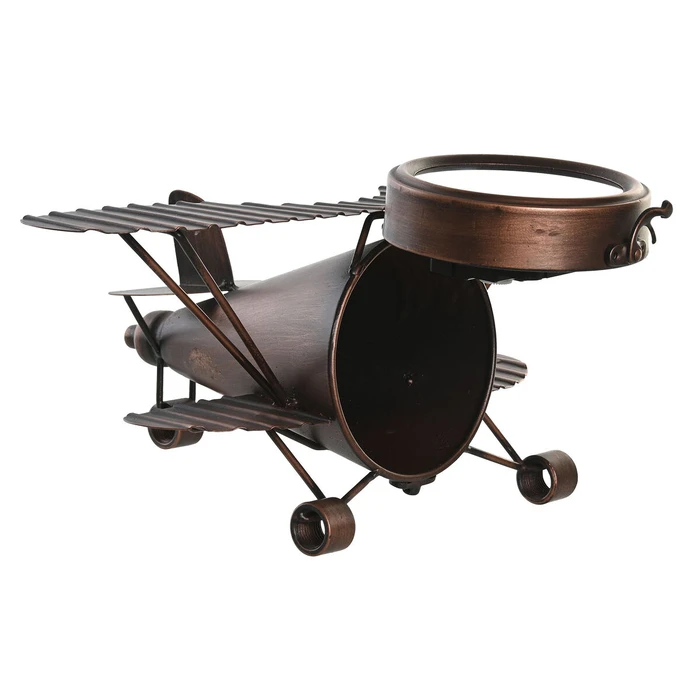 Ρολόι Bordklokke DKD Home Decor 35 x 21 x 14 cm Αεροπλάνο Κρυστάλλινο Αλουμίνιο Σίδερο (x2)