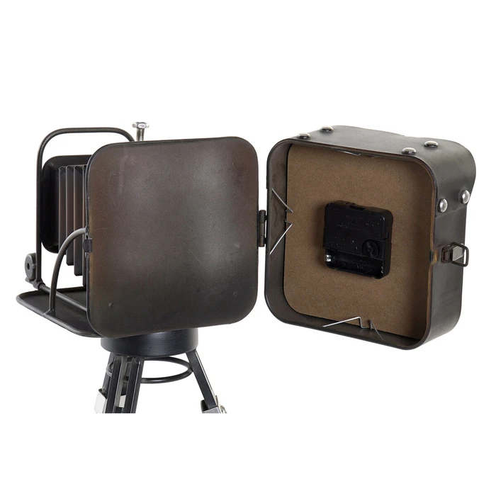 Ρολόι Bordklokke Home ESPRIT Μέταλλο Κρυστάλλινο Ξύλο MDF Vintage 17 x 26 x 32,5 cm