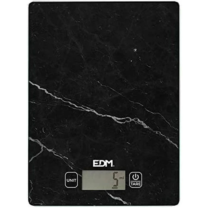 Ζυγαριά Κουζίνας EDM Μαύρο 5 kg (14 x 19.5 cm)