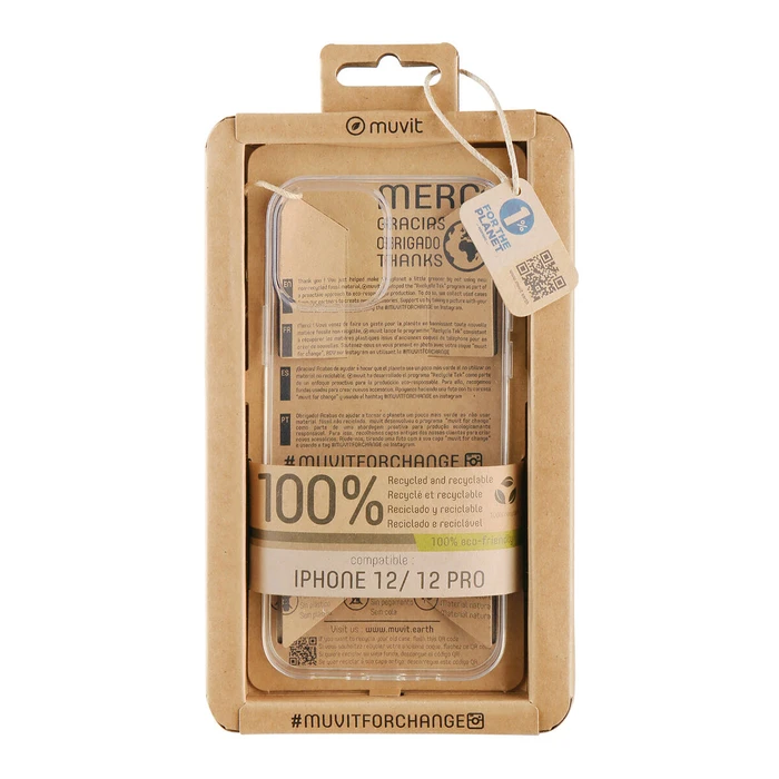Κάλυμμα Κινητού Muvit for Change iPhone 12/12 Pro Διαφανές