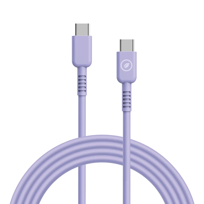 Καλώδιο USB-C σε USB-C Muvit for Change Λεβάντα 1,2 m