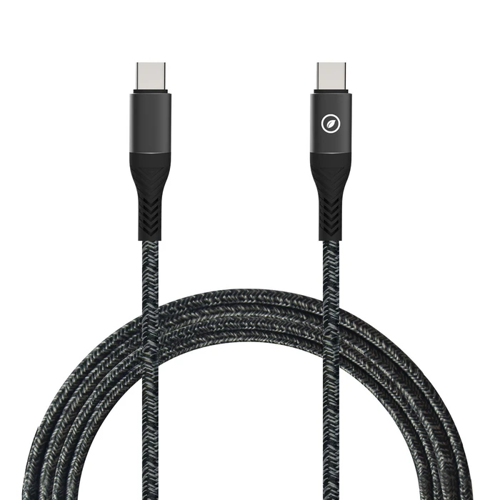 Καλώδιο USB-C σε USB-C Muvit for Change Μαύρο 1,2 m