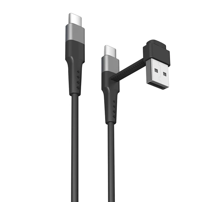 Καλώδιο USB A σε USB-C Muvit for Change Μαύρο