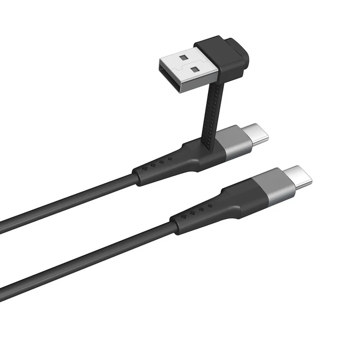 Καλώδιο USB A σε USB-C Muvit for Change Μαύρο