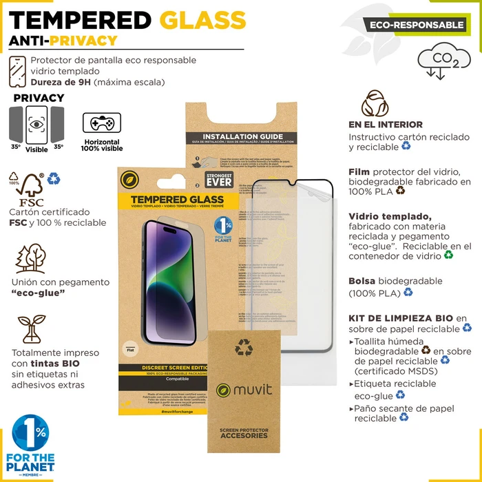 Προστατευτικό Οθόνης για Κινητά Muvit for Change