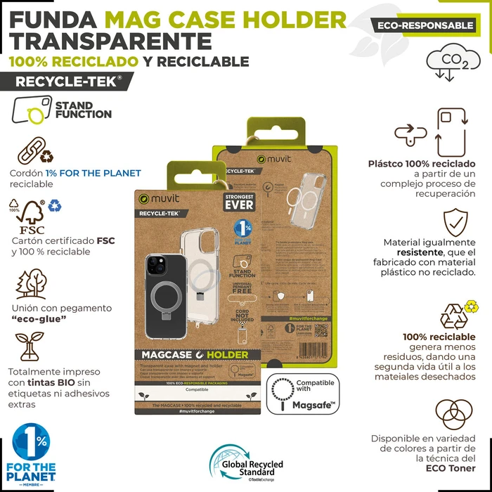 Κάλυμμα Κινητού Muvit for Change iPhone 15 iPhone 15