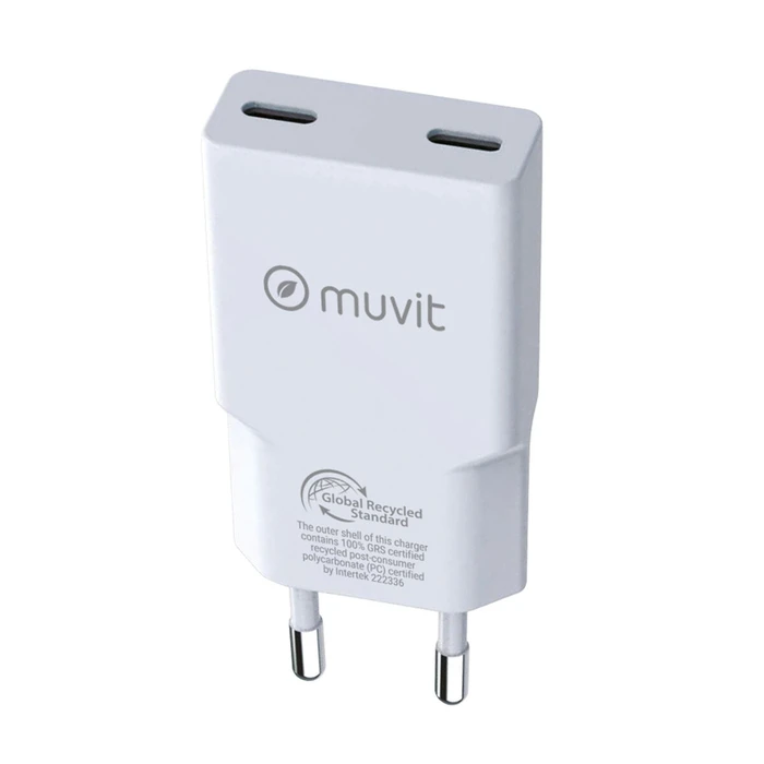 Φορτιστής Αυτοκινήτου Muvit for Change HC-263C Λευκό 30 W