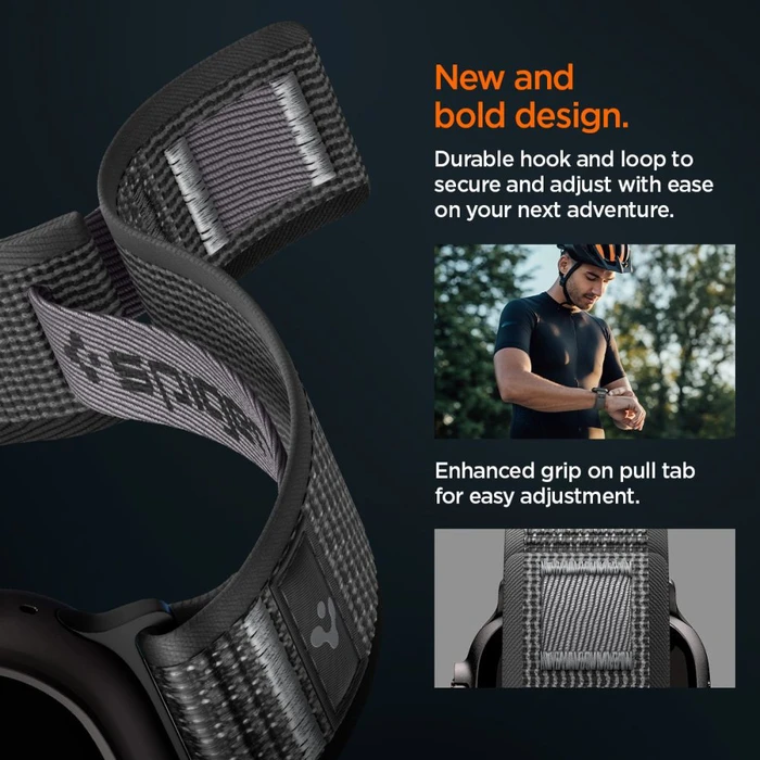 Spigen Athlex Air 2 Apple Watch 8 / 9 / 10 / 11 / SE / Ultra 44/45/46/49mm Active Black / Grey