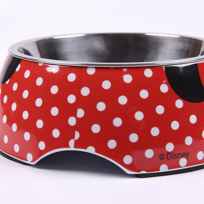 Ταΐστρα Σκύλων Minnie Mouse Κόκκινο μελαμίνη 180 ml Μαύρο Μέταλλο