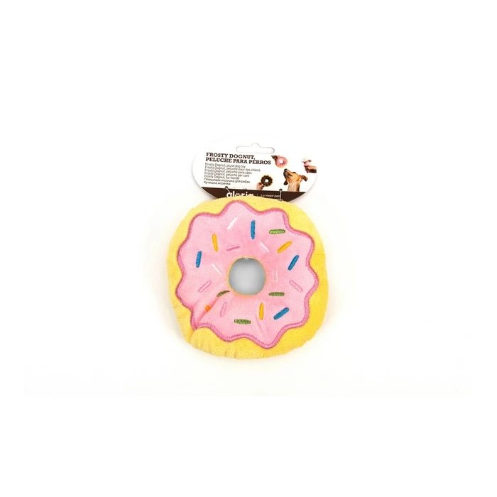 Cuddly toy for dogs Gloria Frosty Donut Ροζ πολυεστέρας Πόλη Πλαστικό χαλί Eva