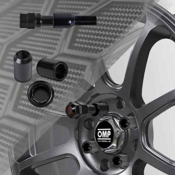 Παξιμάδι OMP OMPS09731201 M12 x 1,25 4 uds Μαύρο