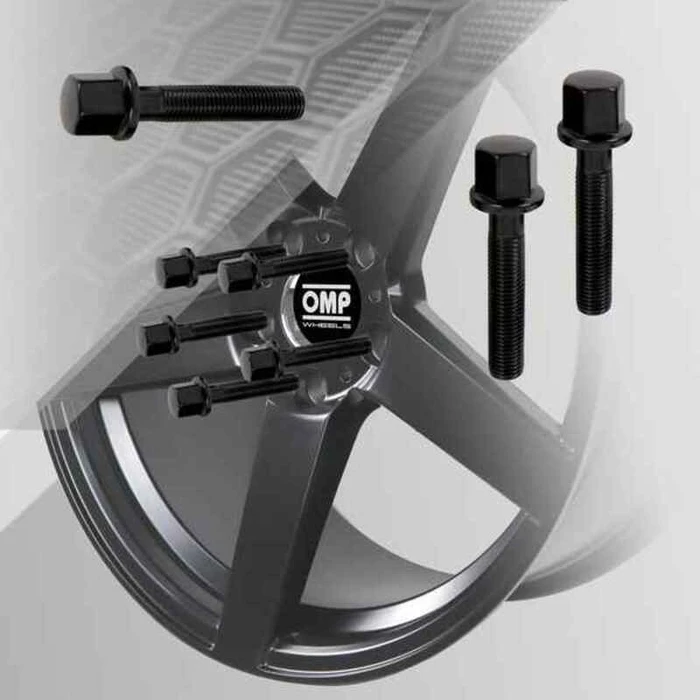 Κιτ βιδών OMP OMPS09641201 M12 x 1,50 Μαύρο