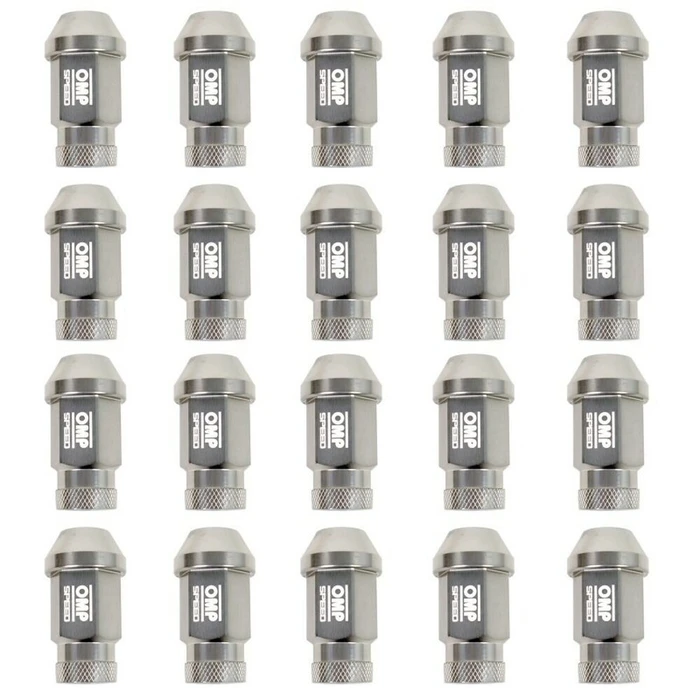 Set Παξιμάδια OMP 7075 Ανθρακί 20 uds M14 x 1,25