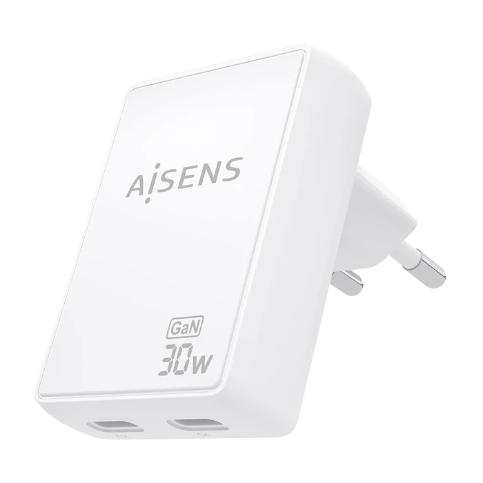 Φορτιστής Τοίχου Aisens ASCH-65W2P077-W Λευκό 65 W