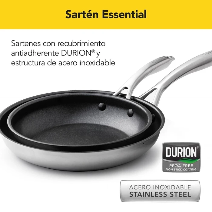 Castey Frying Pan EA-S20 Grey Stainless Steel ? 20 cm