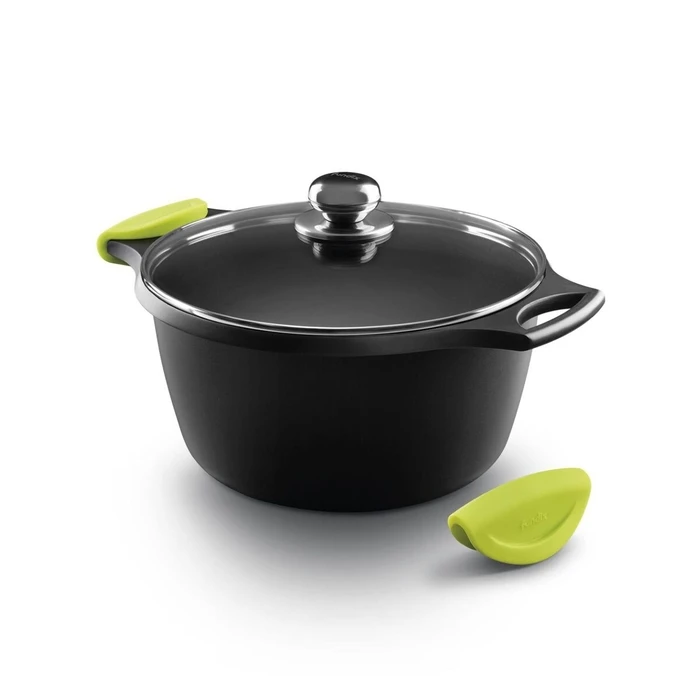 Castey Pot with Lid F3 IO24 24CM Black 1.8 L
