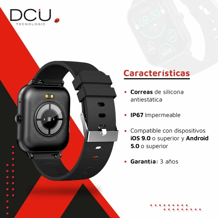 Smartwatch DCU CURVED GLASS PRO 1,83" Μαύρο
