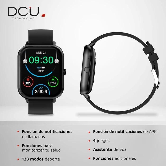 Smartwatch DCU CURVED GLASS PRO 1,83" Μαύρο
