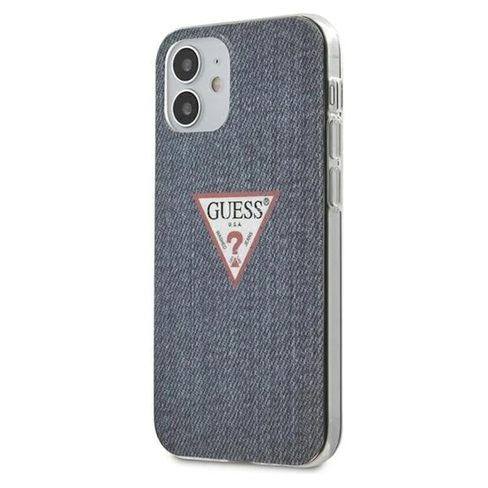 Guess GUHCP12SPCUJULDB Apple iPhone 12 mini dark blue hardcase Jeans Collection