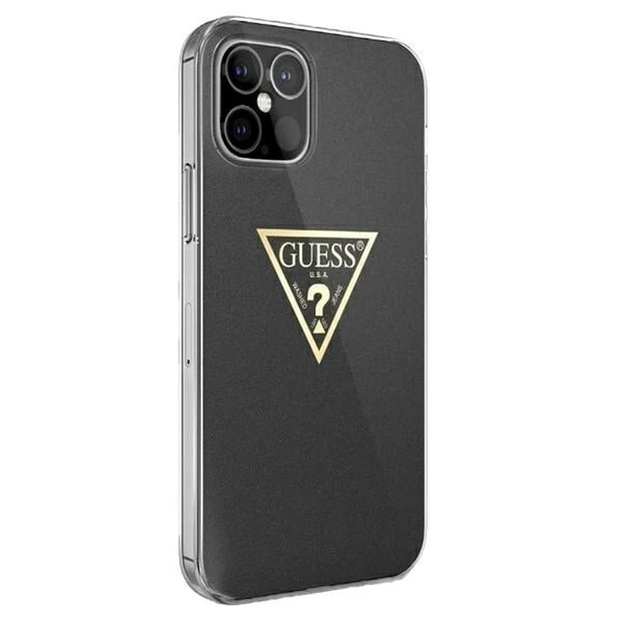 Guess GUHCP12SPCUMPTBK Apple iPhone 12 mini black hardcase Metallic Collection