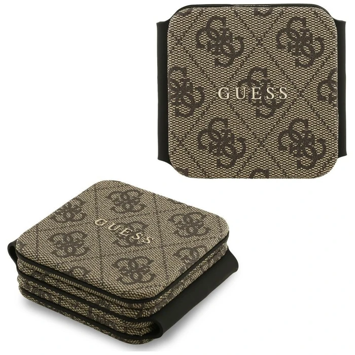 Guess 4G 15W MagSafe 3-in-1 Wireless Charger Brown
