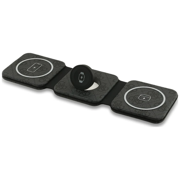 Guess 4G 15W MagSafe 3-in-1 Wireless Charger Black