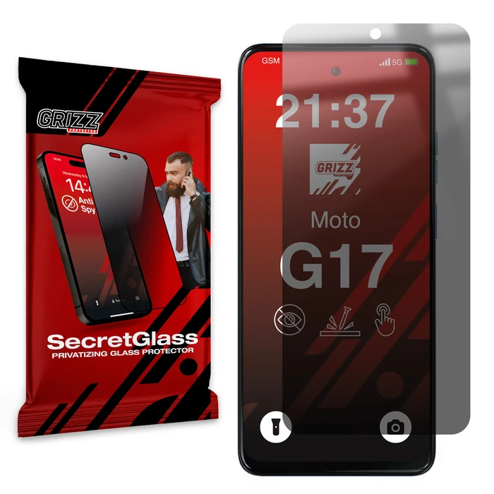 GrizzGlass SecretGlass Motorola Moto G17