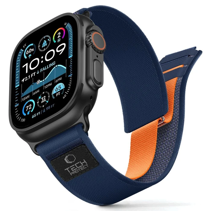 Tech-Protect Nylon Elite Apple Watch 8/9/10/11/SE/Ultra 44/45/46/49mm Navy/orange