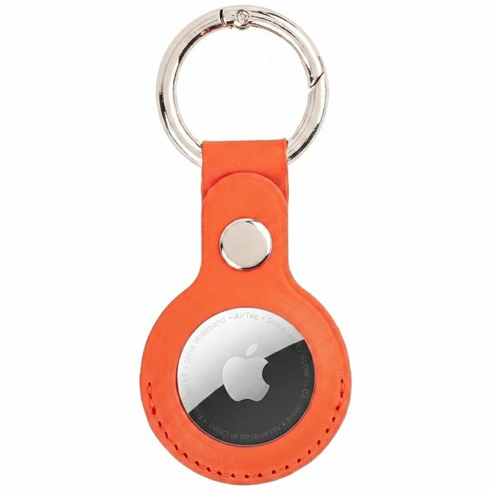 Mercury Leather AirTag orange