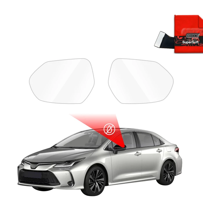 GrizzGlass ZeroDrop Rain-repellent Mirror Film Toyota Corolla Sedan (2022-2026)