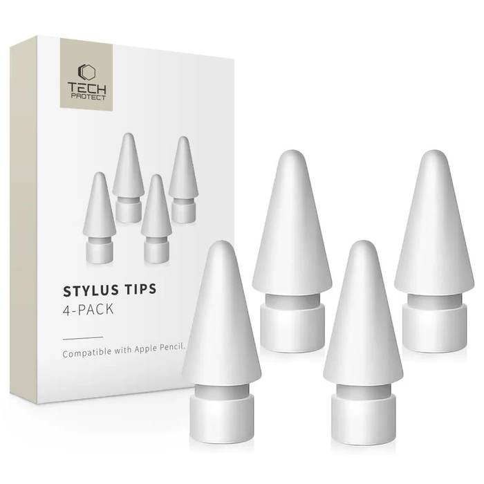 Tech-Protect Stylus Tips for Apple Pencil White [4 PACK]