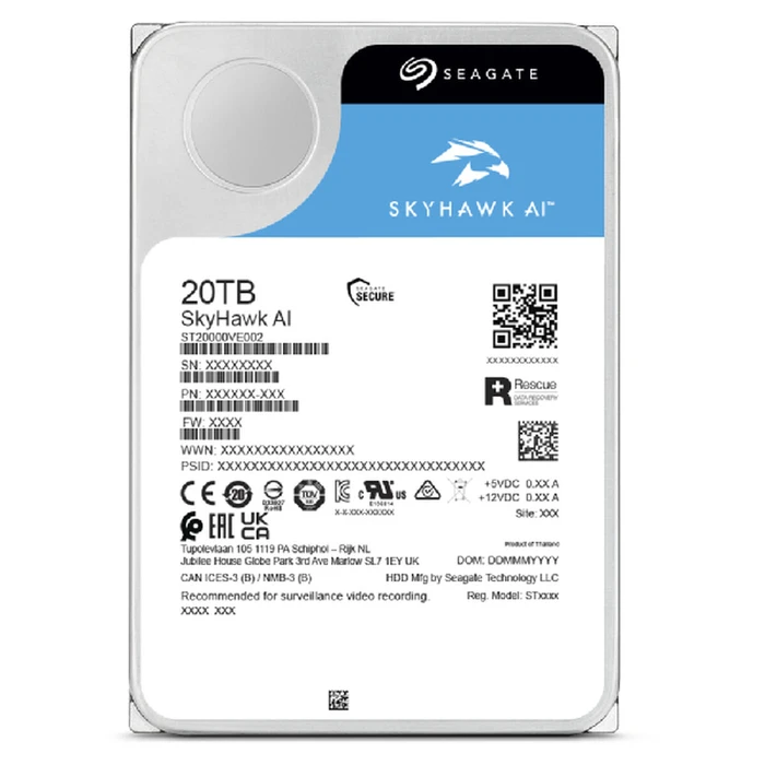 Εσωτερικός Σκληρός δίσκος Seagate ST20000VE003 3,5" 20 TB