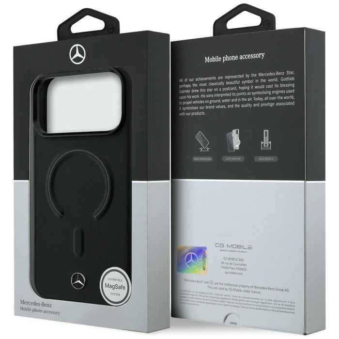 Mercedes Leather 3D MagSafe Apple iPhone 17 Pro black
