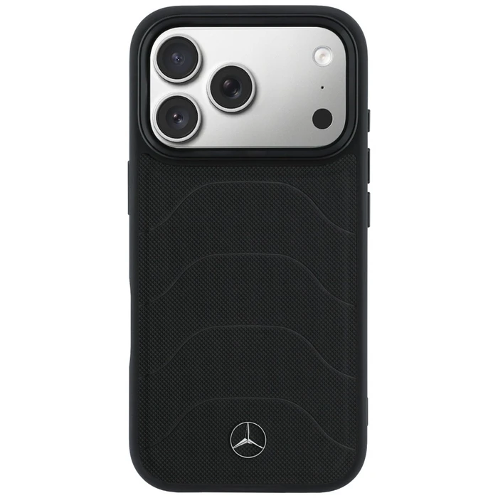 Mercedes Leather Mesh with Bow Line MagSafe Apple iPhone 17 Pro Max black