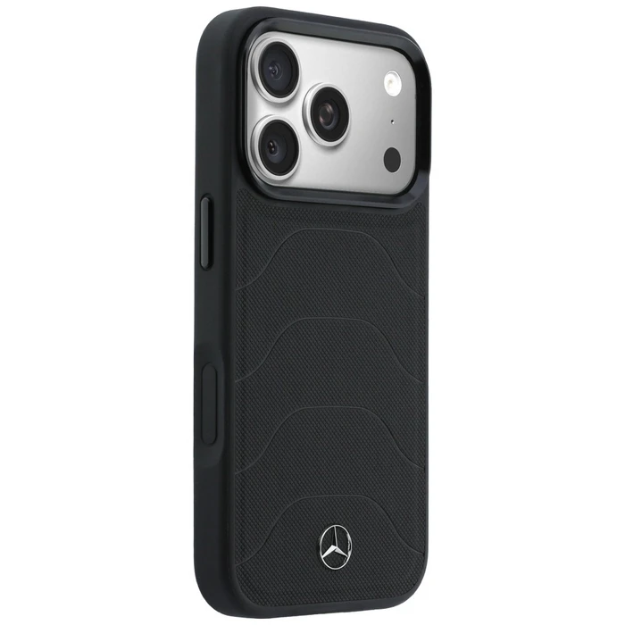 Mercedes Leather Mesh with Bow Line MagSafe Apple iPhone 17 Pro Max black