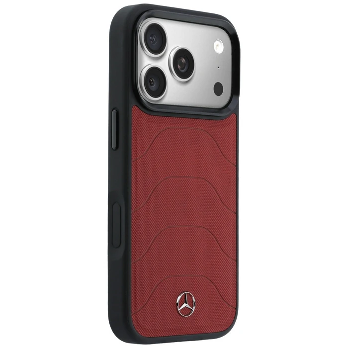 Mercedes Leather Mesh with Bow Line MagSafe Apple iPhone 17 Pro Max red