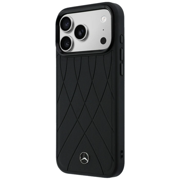 Mercedes Leather with Crossed Lines MagSafe Apple iPhone 17 Pro black