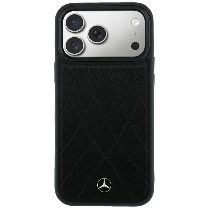 Mercedes Leather with Crossed Lines MagSafe Apple iPhone 17 Pro black