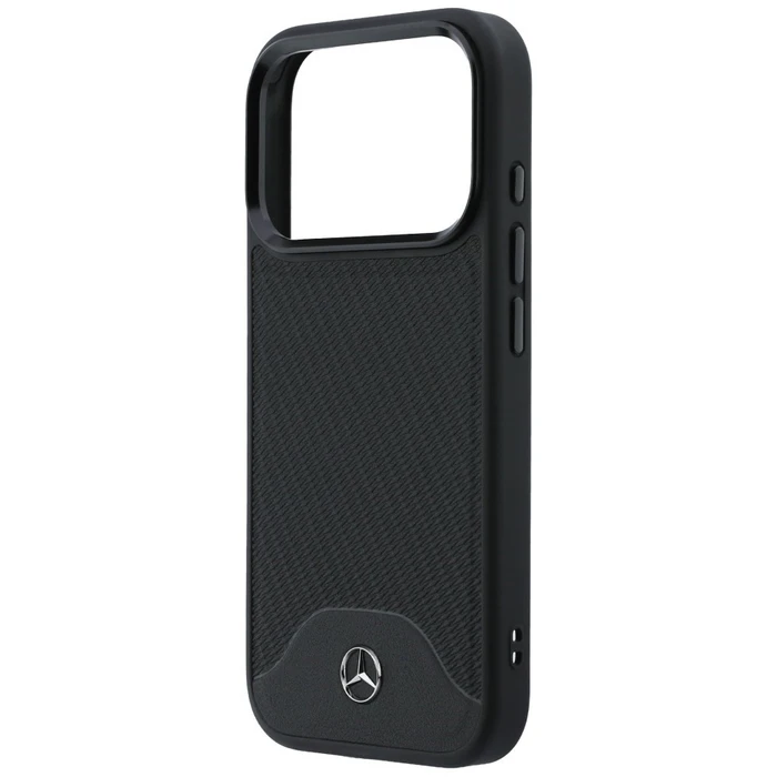 Mercedes Leather Wood Effect and Curve MagSafe Apple iPhone 17 Pro black