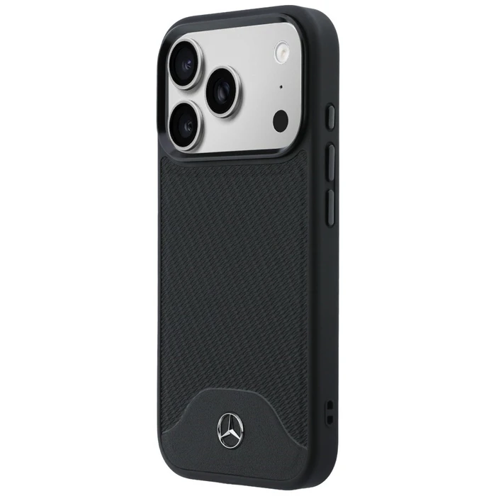 Mercedes Leather Wood Effect and Curve MagSafe Apple iPhone 17 Pro Max black