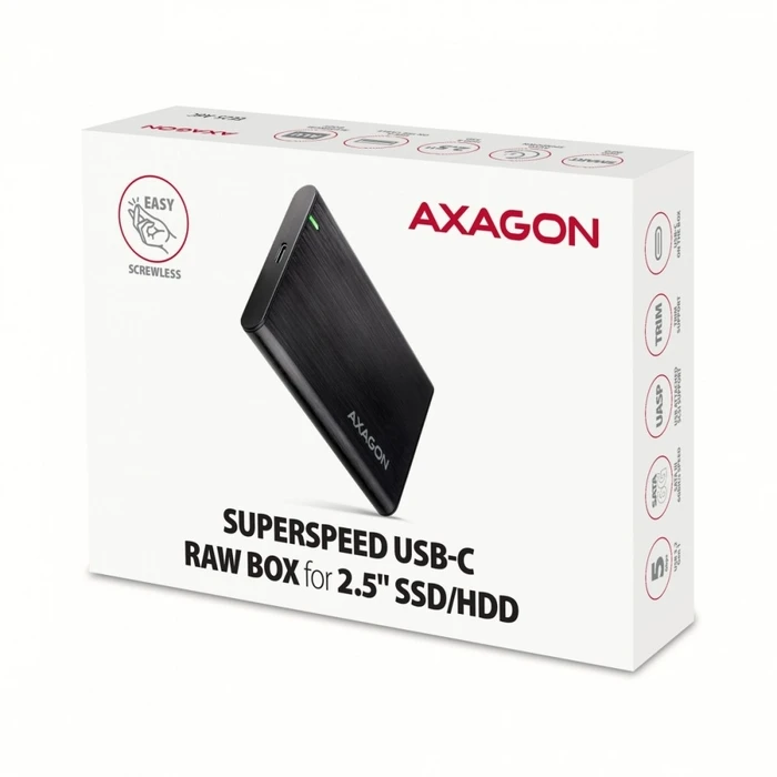 Θήκη Σκληρού Δίσκου Axagon Ee25-A6c Usb-C 3 .2 Gen 1 Sata 6g 2.5inc