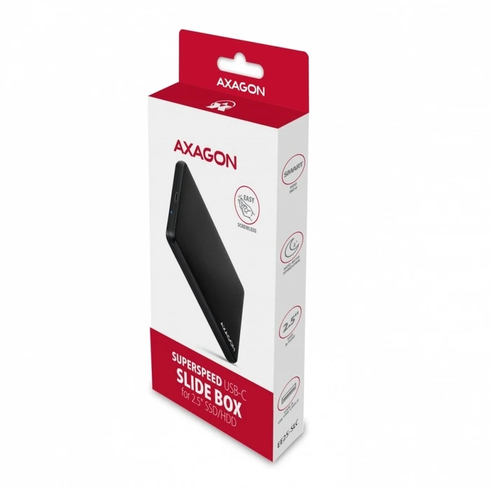 Θήκη Σκληρού Δίσκου Axagon External Slide Box Ee25-Slc Usb-C 3.2 Gen1 - Sata 6g 2.5inch Black