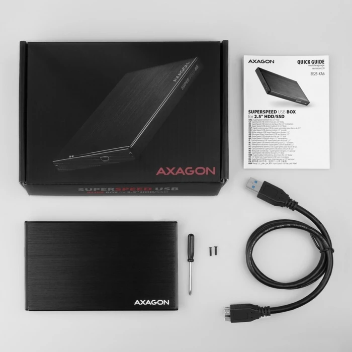 Θήκη Σκληρού Δίσκου Axagon External Aline Box Ee25-Xa6 Usb 3.2 Gen 1 - Sata 6g 2.5"