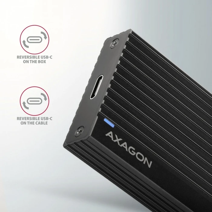 Θήκη Σκληρού Δίσκου Axagon Thin Rib 42-80mm Box Usb-C 3.2 Gen2 - M.2 Nvme Ssd