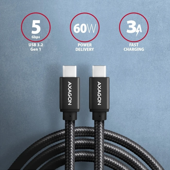 Καλώδιο USB Axagon BUCM3-CM20AB wir e USB-C - USB-C 3.2 GEN