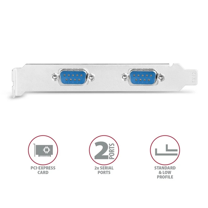 Κάρτα PCIe Adapter Chip Pcea-S2n Asix Ax99100 2x Serial Port + Lp