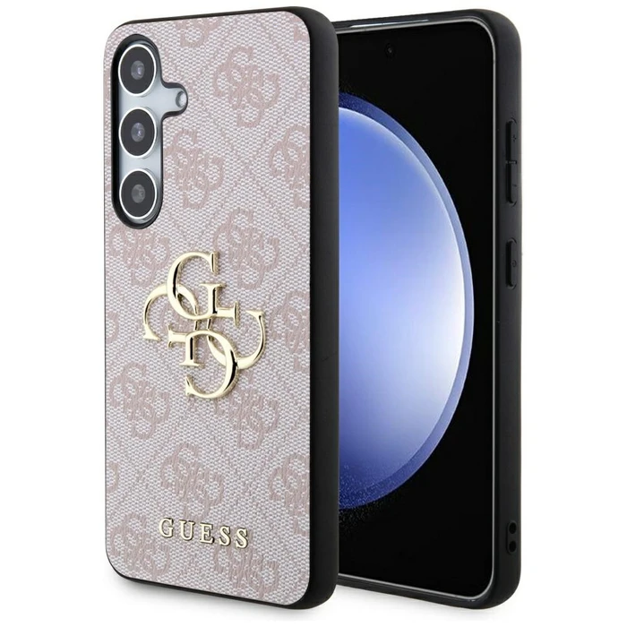 Guess GUHCS24S4GMGPI Samsung Galaxy S24 hardcase 4G Big Metal Logo pink