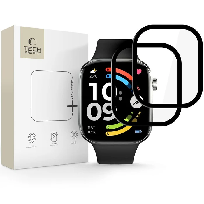 Tech-Protect Glass Flex+ Xiaomi Redmi Watch 6 Black [2 PACK]