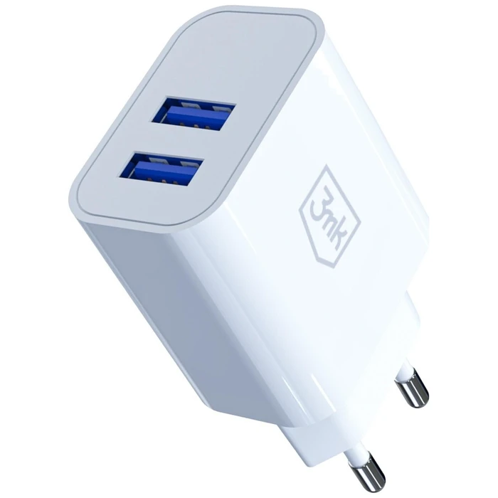 3MK FlowPower Wall Charger 2xUSB-A 10W 2.4A white